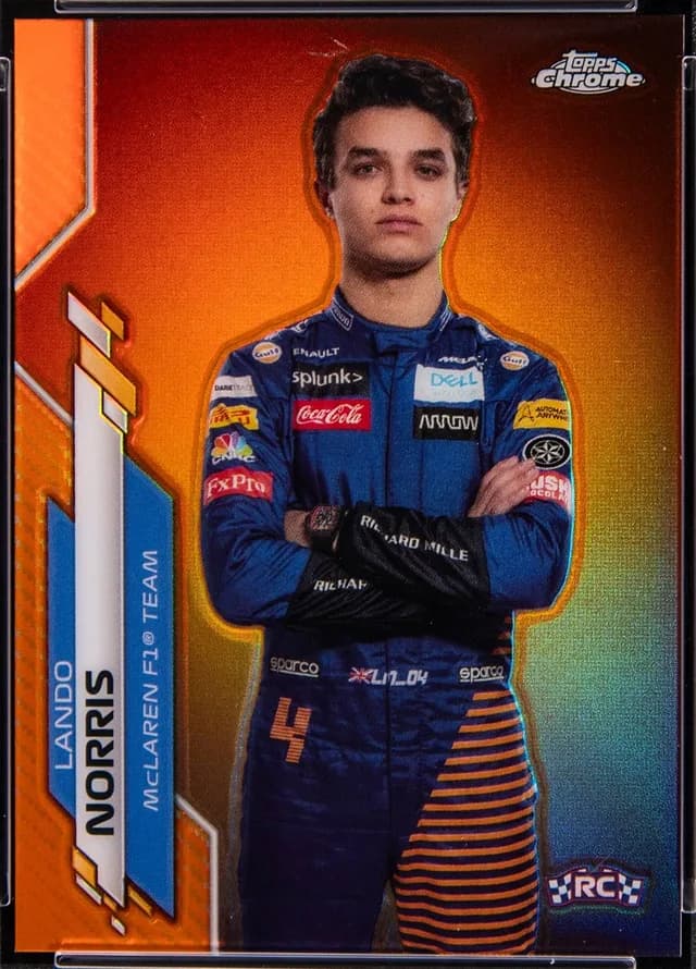 Lando Norris 2020 Topps Chrome Orange Refractor